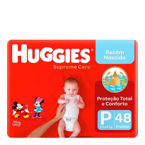Fralda Descartável Huggies Supreme Care Feminina Tamanho P 48 Unidades Fralda Descartável Huggies Supreme Care Feminina Tamanho P 48 Unidades
