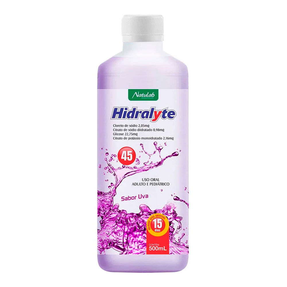 Hidralyte 45 Sabor Uva 500ml - Drogarias Pacheco