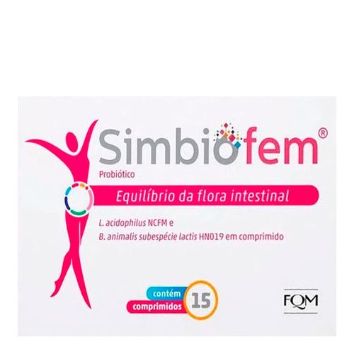 Probiótico Simbiofem 15 Comprimidos Probiótico Simbiofem 15 Comprimidos