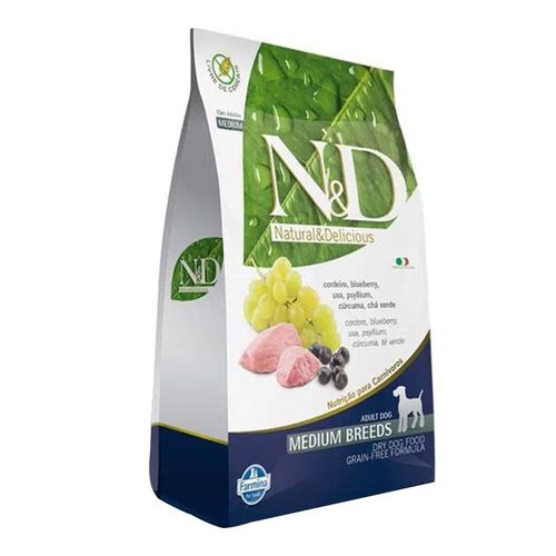 Ração Farmina N&D Adulto Raças Médias Cordeiro e Blueberry Ração Farmina N&D Adulto Raças Médias Cordeiro e Blueberry