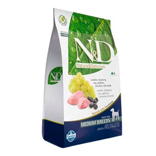 Ração ND Farmina Grain Free Cordeiro Raças Médias Adulto Ração ND Farmina Grain Free Cordeiro Raças Médias Adulto