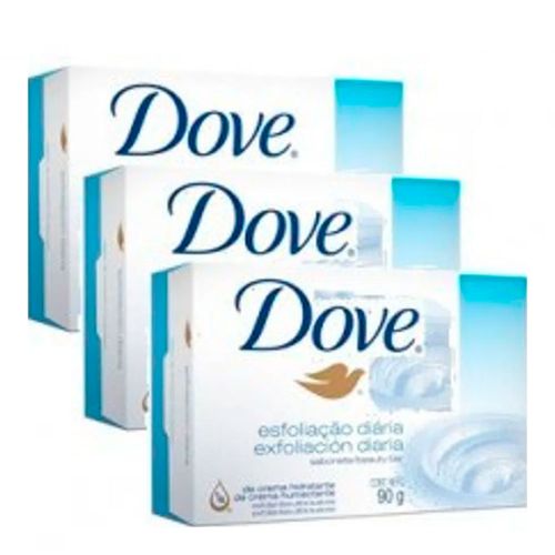 Sabonete Dove em Barra Esfoliante 90g C/3 Sabonete Dove em Barra Esfoliante 90g C/3