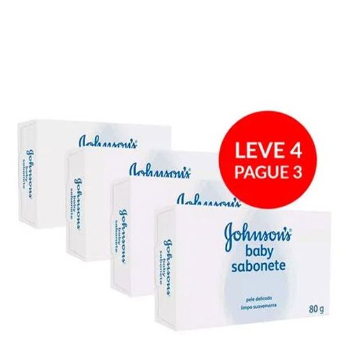 Sabonete Johnson's Baby 80g 4 Unidades Sabonete Johnson's Baby 80g 4 Unidades