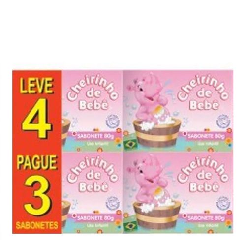 Sabonete Kanitz Cheirinho de Bebe Rosa 80g 4 Unidades Sabonete Kanitz Cheirinho de Bebe Rosa 80g 4 Unidades