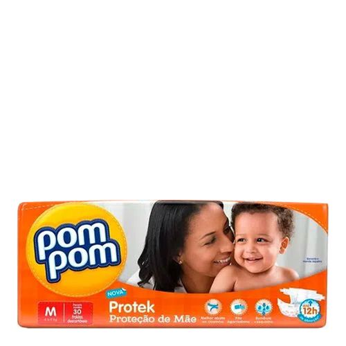 Fralda Descartável Pom Pom Média 32 Unidades Fralda Descartável Pom Pom Média 32 Unidades