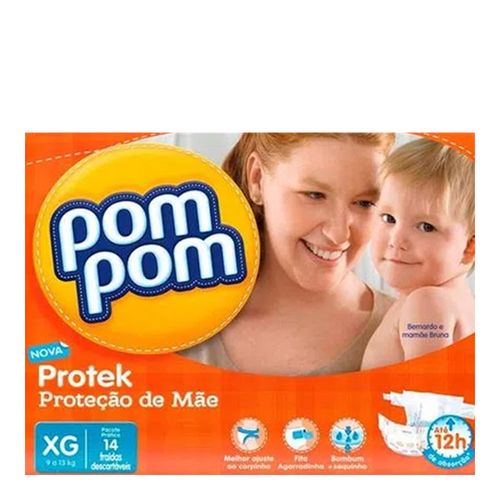 Fralda Descartável Pom Pom Noite e Dia Extra Grande 14 Unidades Fralda Descartável Pom Pom Noite e Dia Extra Grande 14 Unidades