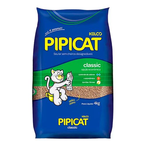 Areia Higiênica PIPICAT Classic - 4kg Areia Higiênica PIPICAT Classic - 4kg