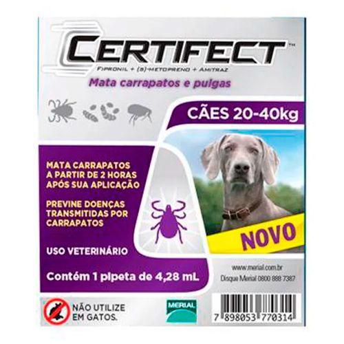 CERTIFECT G - para cães de 20 até 40kg CERTIFECT G - para cães de 20 até 40kg