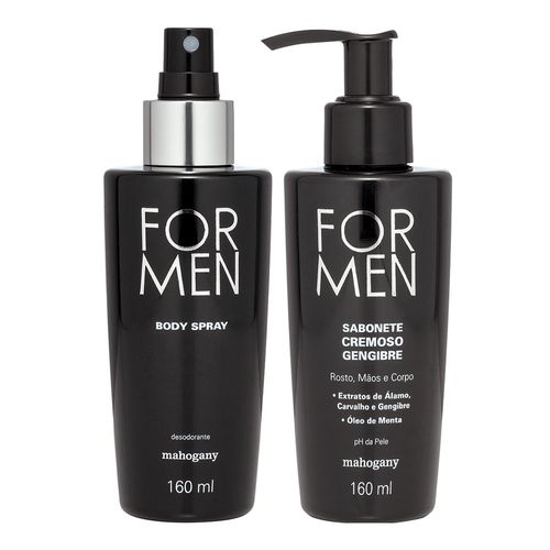 Estojo Mahogany For Men Sabonete Líquido 160 Ml + Banho Perfumado 160 Ml Estojo Mahogany For Men Sabonete Líquido 160 Ml + Banho Perfumado 160 Ml