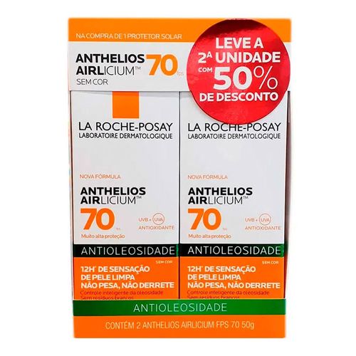 Kit Protetor Solar Facial La Roche Posay Anthelios Airlicium FPS70 40g 2 Unidades