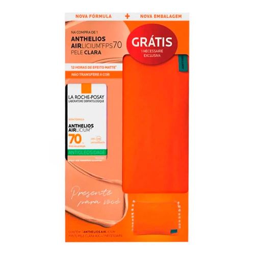 Kit Protetor Solar Facial La Roche-Posay Anthelios Aircilium Pele Clara FPS70 40g + Necessaire 1 Unidade