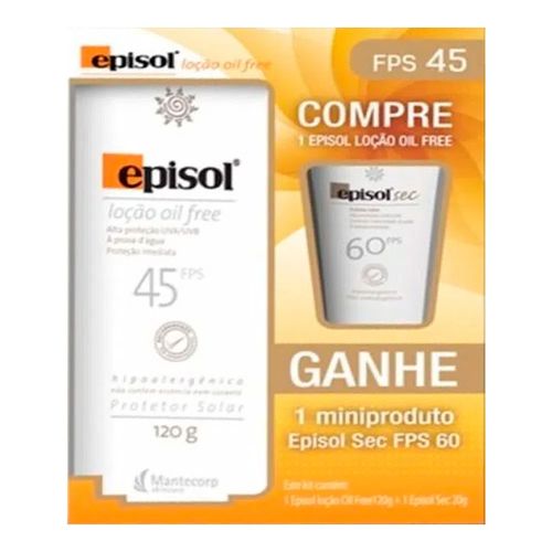 Kit Proteção Solar Facial Episol Oil Free FPS 45 + Episol Sec FPS 60 Kit Proteção Solar Facial Episol Oil Free FPS 45 + Episol Sec FPS 60