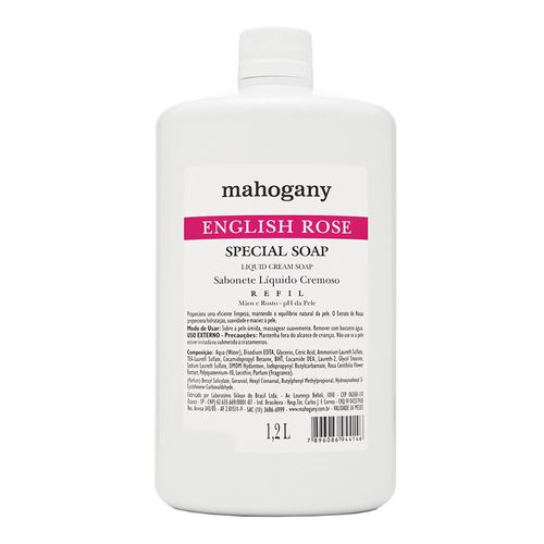 Sabonete Líquido Refil English Rose Mahogany 1,2 L Sabonete Líquido Refil English Rose Mahogany 1,2 L