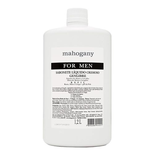 Sabonete Líquido Refil Mahogany For Men 1,2 L Sabonete Líquido Refil Mahogany For Men 1,2 L