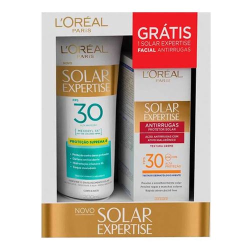 Kit Protetor Solar L'Oréal Expertise FPS 30 200ml + Facial Antirrugas FSP30 50g