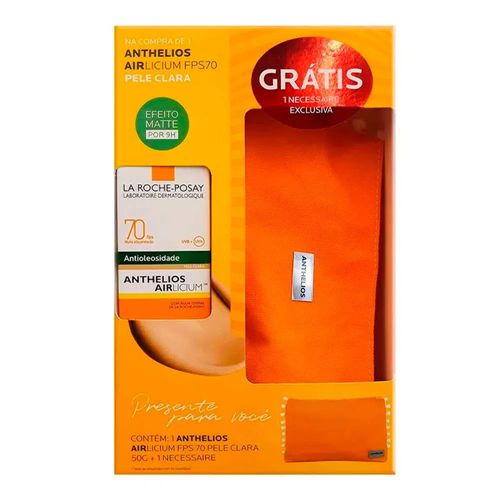 Kit Protetor Solar La Roche Posay Airlicium FPS70 Pele Clara 50g + 1 Necessaire Kit Protetor Solar La Roche Posay Airlicium FPS70 Pele Clara 50g + 1 Necessaire
