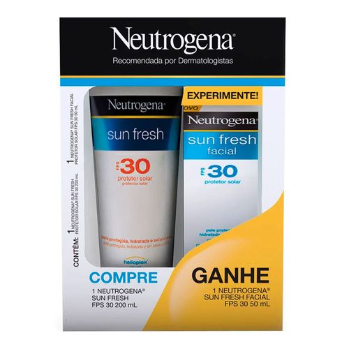 Kit Protetor Solar Neutrogena Sunfresh FPS 30 200ml + Facial FPS 30 50ml Kit Protetor Solar Neutrogena Sunfresh FPS 30 200ml + Facial FPS 30 50ml