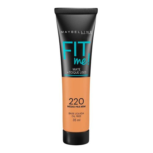 Base Líquida Maybelline Fit Me! Oil Free 220 Médio pra Mim 35ml Base Líquida Maybelline Fit Me! Oil Free 220 Médio pra Mim 35ml