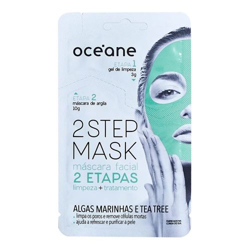 Máscara Facial Océane Duas Etapas Algas Marinhas e Tea Tree 1 Unidade