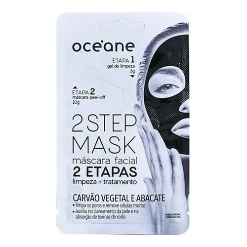 Máscara Facial Océane Duas Etapas Carvão Vegetal e Abacate 1 Unidade