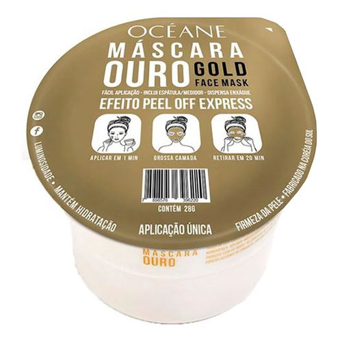 Máscara Facial Oceane Ouro 28g Máscara Facial Oceane Ouro 28g