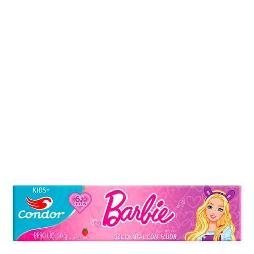Creme Dental Infantil Condor Barbie Morango 50g