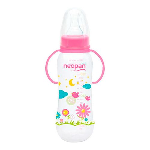 Mamadeira Neopan Com Alça Rosa 250ml Mamadeira Neopan Com Alça Rosa 250ml