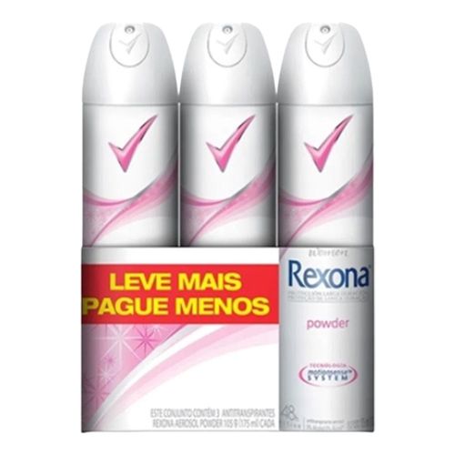 Desodorante Aerosol Rexona Power C/ 3 Unidades Desodorante Aerosol Rexona Power C/ 3 Unidades