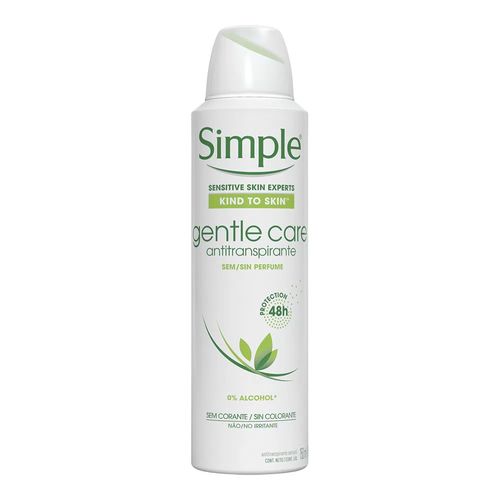 Desodorante Aerosol Simple Gentle Care 150ml Desodorante Aerosol Simple Gentle Care 150ml