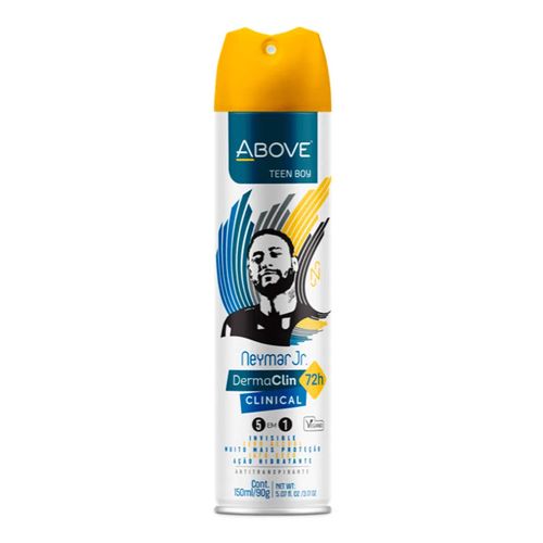 Desodorante Aerosol Teen Máculino Above Clinical Neymar Júnior 150ml Desodorante Aerosol Teen Máculino Above Clinical Neymar Júnior 150ml