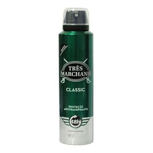 Desodorante Aerosol Tres Marchand Masculino Classic 165ml Desodorante Aerosol Tres Marchand Masculino Classic 165ml