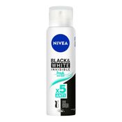 Desodorante Antitraspirante Aerosol Nivea Invisible Black & White Fresh 150ml