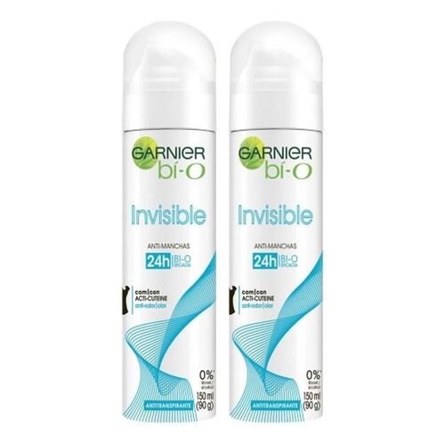 Desodorante Bi-O Aerosol Feminino Invisible 90g C/ 2 Unidades Desodorante Bi-O Aerosol Feminino Invisible 90g C/ 2 Unidades