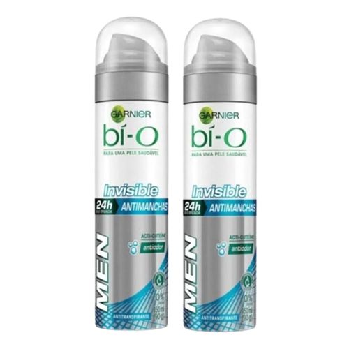 Desodorante Bi-O Aerosol Masculino Invisible 90g C/ 2 Unidades Desodorante Bi-O Aerosol Masculino Invisible 90g C/ 2 Unidades
