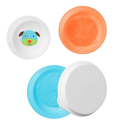 Kit de Tigelas Com Tampa Zoo Cachorro Skip Hop Kit de Tigelas Com Tampa Zoo Cachorro Skip Hop