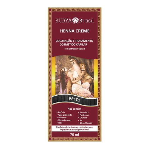 Tintura Creme Henna Surya Preto 70ml Tintura Creme Henna Surya Preto 70ml