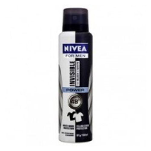 Kit Desodorante Nivea Aerosol Invisible Black&White Power 3 Unidades 150ml