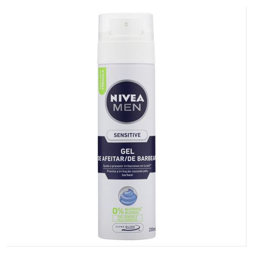 Gel de Barbear Nivea For Men Sensitive 200ml Gel de Barbear Nivea For Men Sensitive 200ml