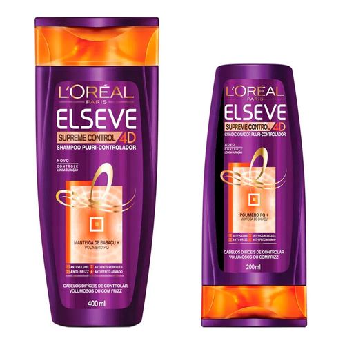 Kit Shampoo + Condicionador Elséve Controle 4D 400ml Kit Shampoo + Condicionador Elséve Controle 4D 400ml
