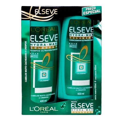 Kit Shampoo + Condicionador Elseve Hydra-Max Colágeno 400ml Kit Shampoo + Condicionador Elseve Hydra-Max Colágeno 400ml