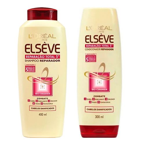 Kit Shampoo + Condicionador Elseve Reparação Total 400ml Kit Shampoo + Condicionador Elseve Reparação Total 400ml