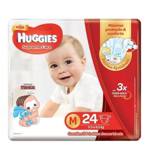Fralda Descartável Huggies Supreme Care Masculina Média 24 Fralda Descartável Huggies Supreme Care Masculina Média 24