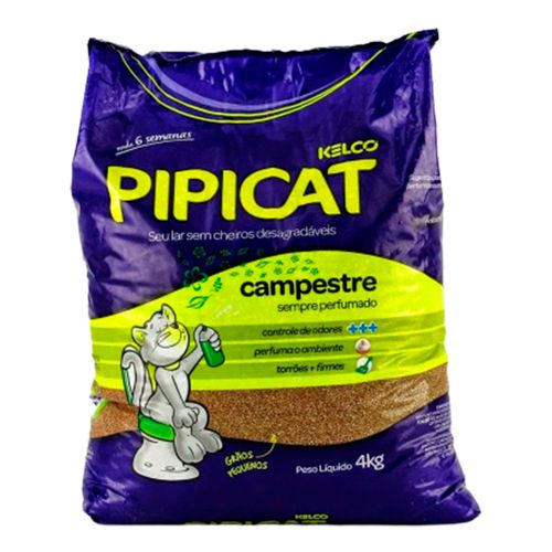 Areia Higiênica PIPICAT Campestre - 4kg Areia Higiênica PIPICAT Campestre - 4kg