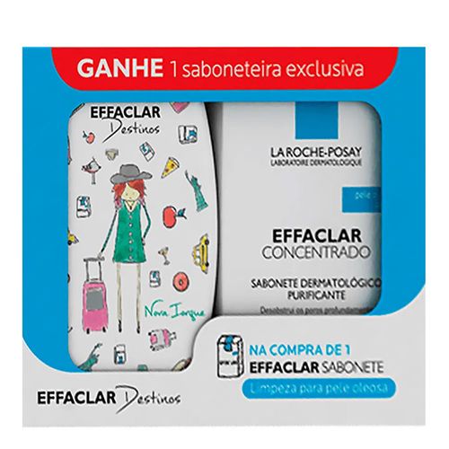 Kit Effaclar Sabonete De Limpeza Facial 80g + Saboneteira