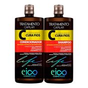 Kit Eico Tratamento Capilar Cura Fios Shampoo 450ml + Condicionador 450ml