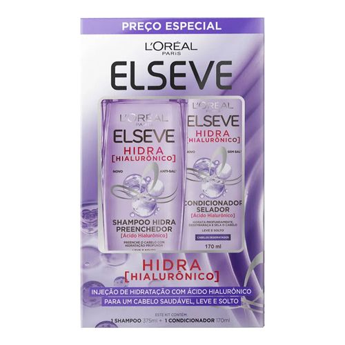 Kit Elseve Hidra Hialurônico Shampoo 375ml + Condicionador 170ml Kit Elseve Hidra Hialurônico Shampoo 375ml + Condicionador 170ml
