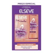 Kit Elseve Liso dos Sonhos Shampoo 375ml + Condicionador 170ml