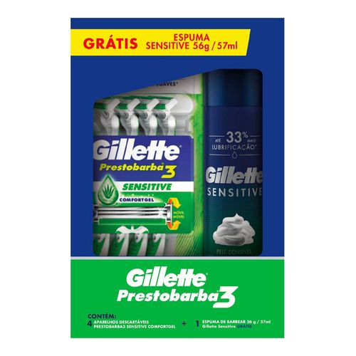 759198---Kit-Aparelho-de-Barbear-Gillette-Prestobarba-3-Sensecare-4U-Procter--1 759198---Kit-Aparelho-de-Barbear-Gillette-Prestobarba-3-Sensecare-4U-Procter--1