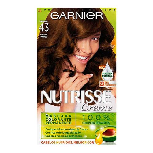 Tintura Garnier Nutrisse 43 Capuccino Castanho D Tintura Garnier Nutrisse 43 Capuccino Castanho D