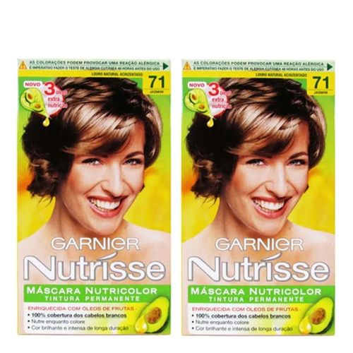 Tintura Garnier Nutrisse 7.1 Jasmim 2 Unidades Tintura Garnier Nutrisse 7.1 Jasmim 2 Unidades